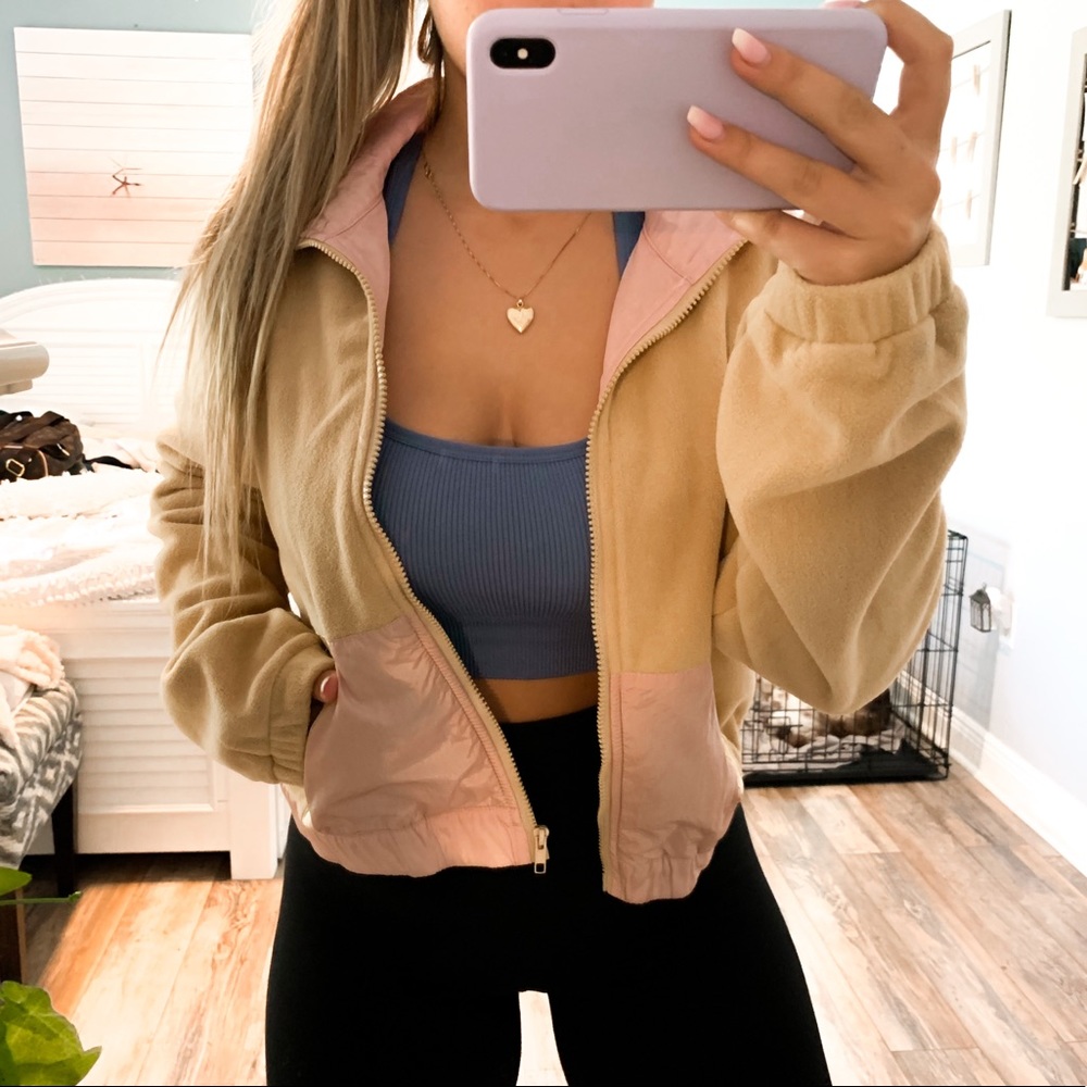 Pacsun Teddy Zip up Jacket